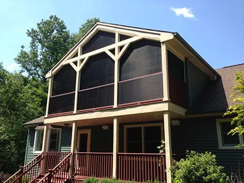 Simplicity Screen System panels forming a screened porch enclosure
